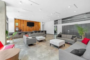Modern lounge with comfortable seating